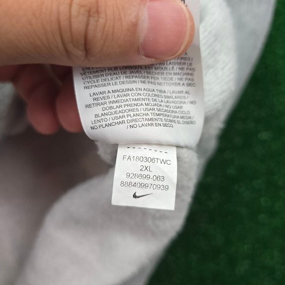 Nike Sweatshirt Mens 2XL Gray Fleece Pullover Just Dot It Retro 928699-063 - Picture 8 of 9